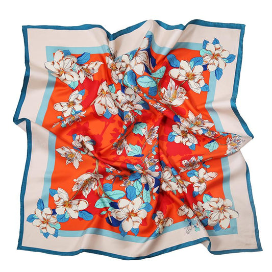 100% Silk Scarf Custom Printed Silk Twill Square Scarf Ladies Digital Printed Silk Scarf With Your Own Design